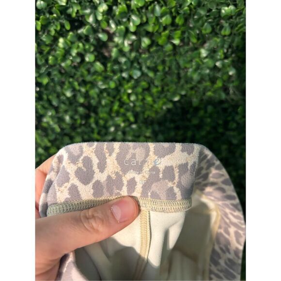 Calme Pants Women Medium Watercolor Split Leg Flare Legging Yoga - Picture 5 of 5